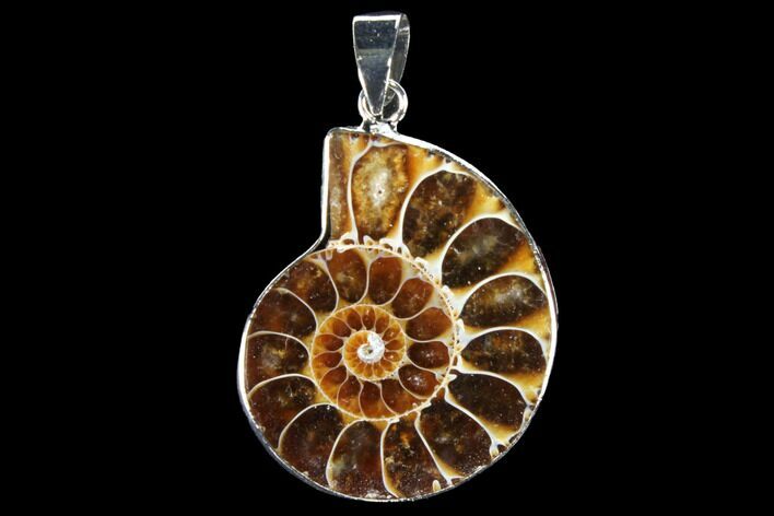 Fossil Ammonite Pendant - Million Years Old #112430